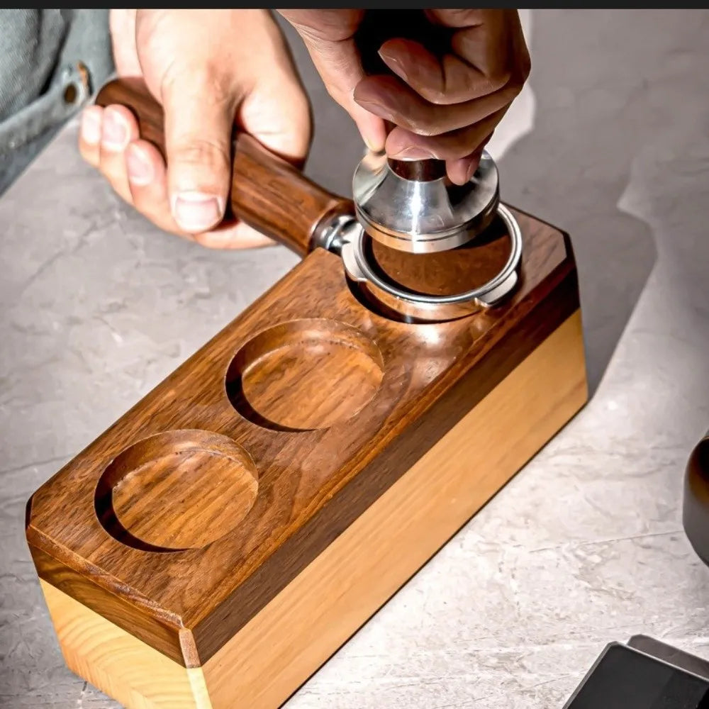 M10 Revolving Wood Portafilter Handle for 51/53/58mm Espresso Portafilter Handle Nixie