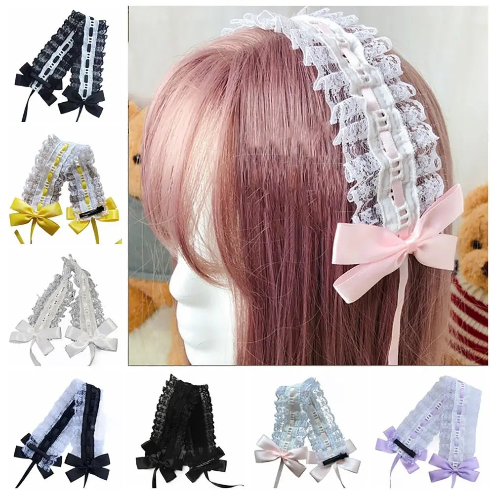 Lolita Headband Bowknot Sweet Lace Hairband | Cosplay Accessory