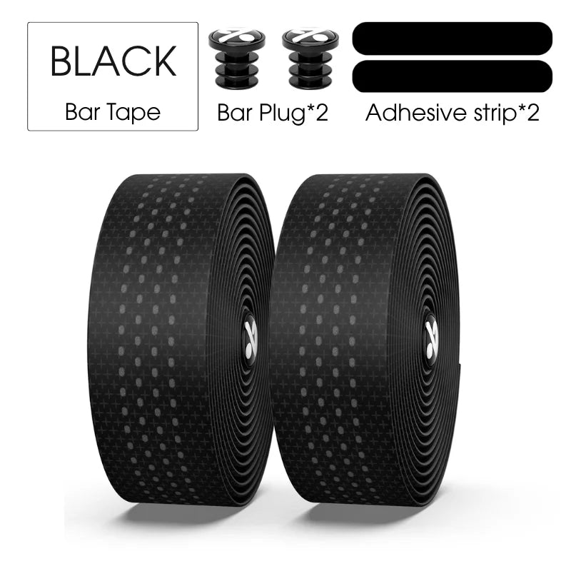 BUCKLOS Silicone EVA Bike Handlebar Tape – Non-Slip Cycling Bike Handlebar Tape Nixie BLACK