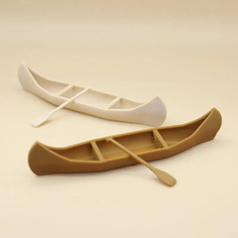 Miniature Canoe Boat Model Figurine Desktop Dollhouse Ornament Miniature Figurine Ornament Nixie