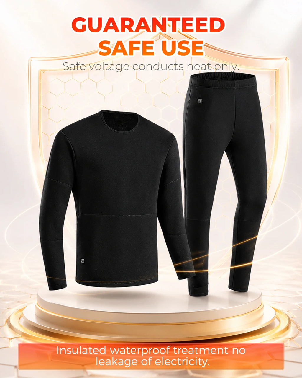 KEMITOUR 28-Zone USB Heated Thermal Underwear Suit | Top & Pants Heated Thermal Underwear Nixie