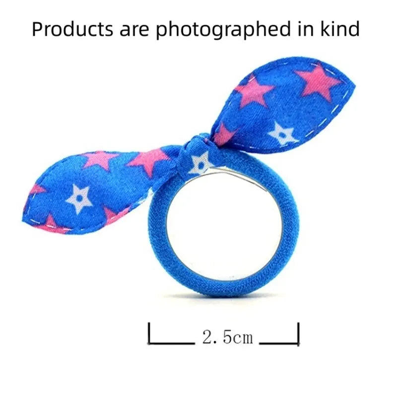 Bunny Ear Hair Bands 24 Mixed Colors – Nylon Cotton Elastics Elastic Hair Bands Nixie
