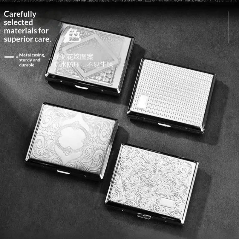 Embossed Metal Cigarette Case Flip Top – Holds 20 Cigarettes Cigarette Case Nixie