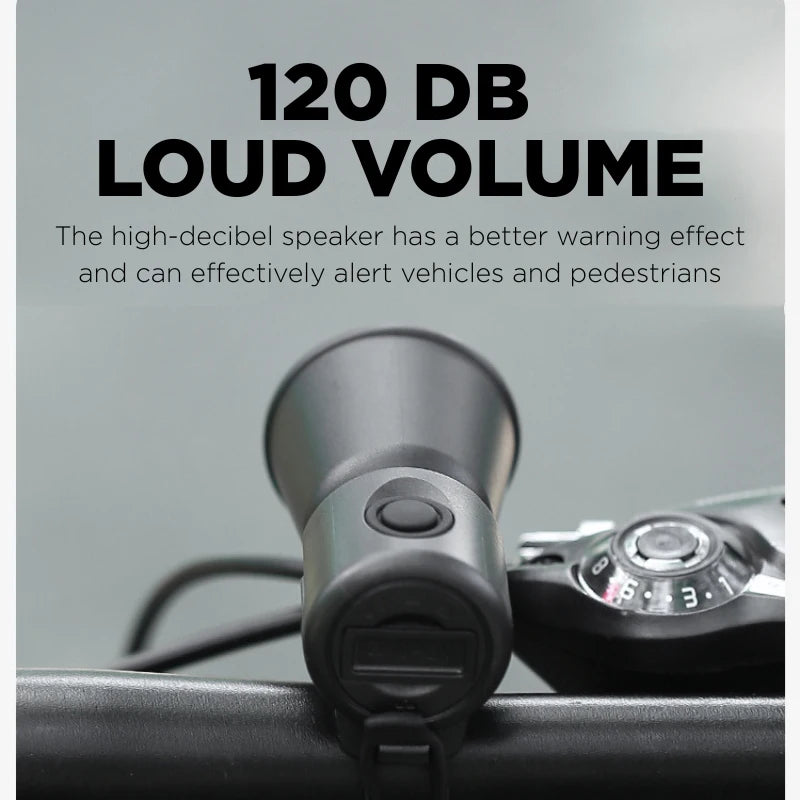 120dB Electric Bike Horn – Loud Bicycle Safety Bell Electric Bike Horn Nixie
