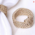 Woven Rope Napkin Rings – Wedding & Holiday Table Décor Napkin Rings Nixie Beige