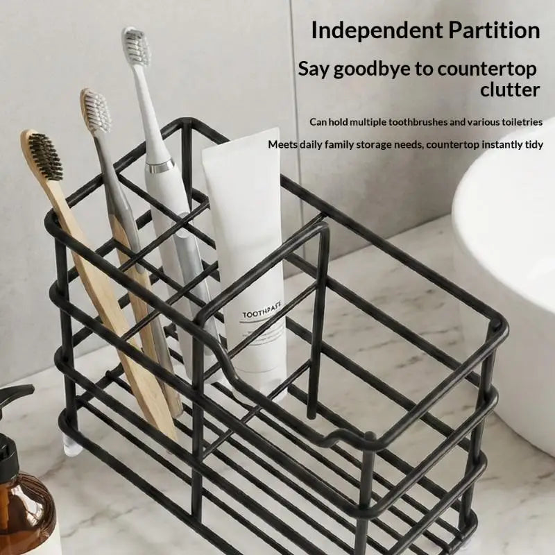 Black Metal 3-Compartment Countertop Storage Organizer Rack Countertop Storage Rack Nixie