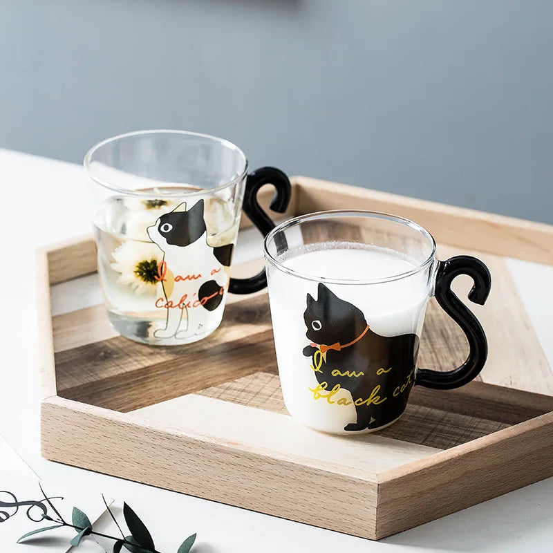 Cat Paw Heat-Resistant Glass Cup – Coffee, Tea & Milk Glass Drinkware Cup Nixie