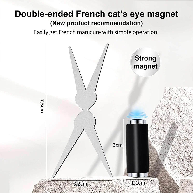 Y-Shaped Cat Eye Nail Magnet Tool – French Gel Polish DIY Nail Art Magnet Nixie