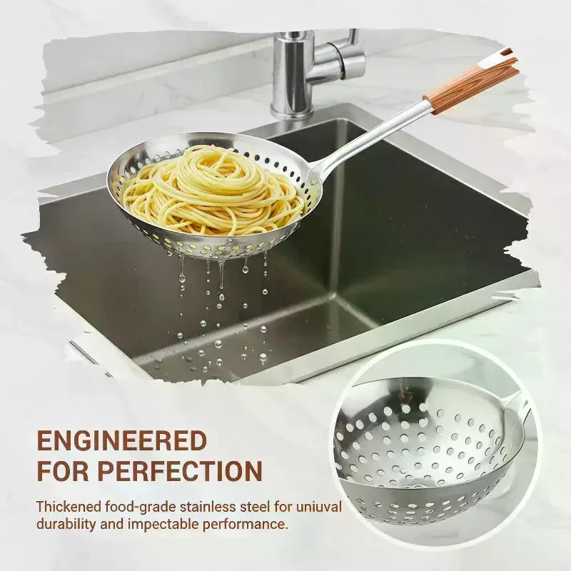 Stainless Steel Colander Skimmer Spoon Long Handle Kitchen Scoop Kitchen Strainer Spoon Nixie