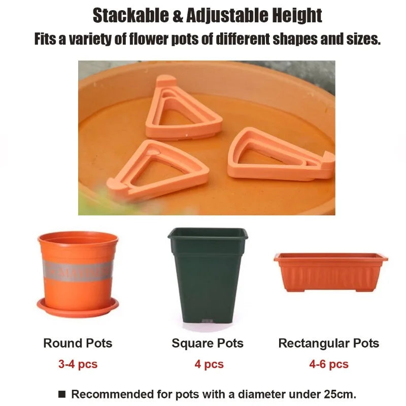 Plant Pot Feet Risers with Drainage Holes – 10 or 30 Pack Pot Risers Nixie