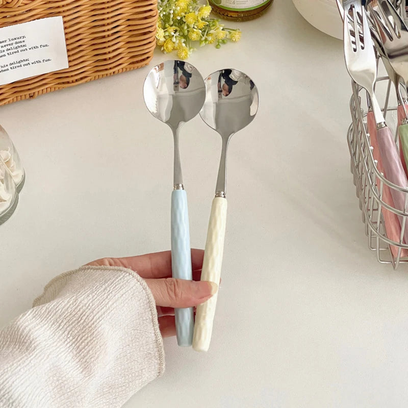 Stainless Steel Long Handle Spoon – Dessert, Coffee & Ice Cream Kitchen Spoon Nixie
