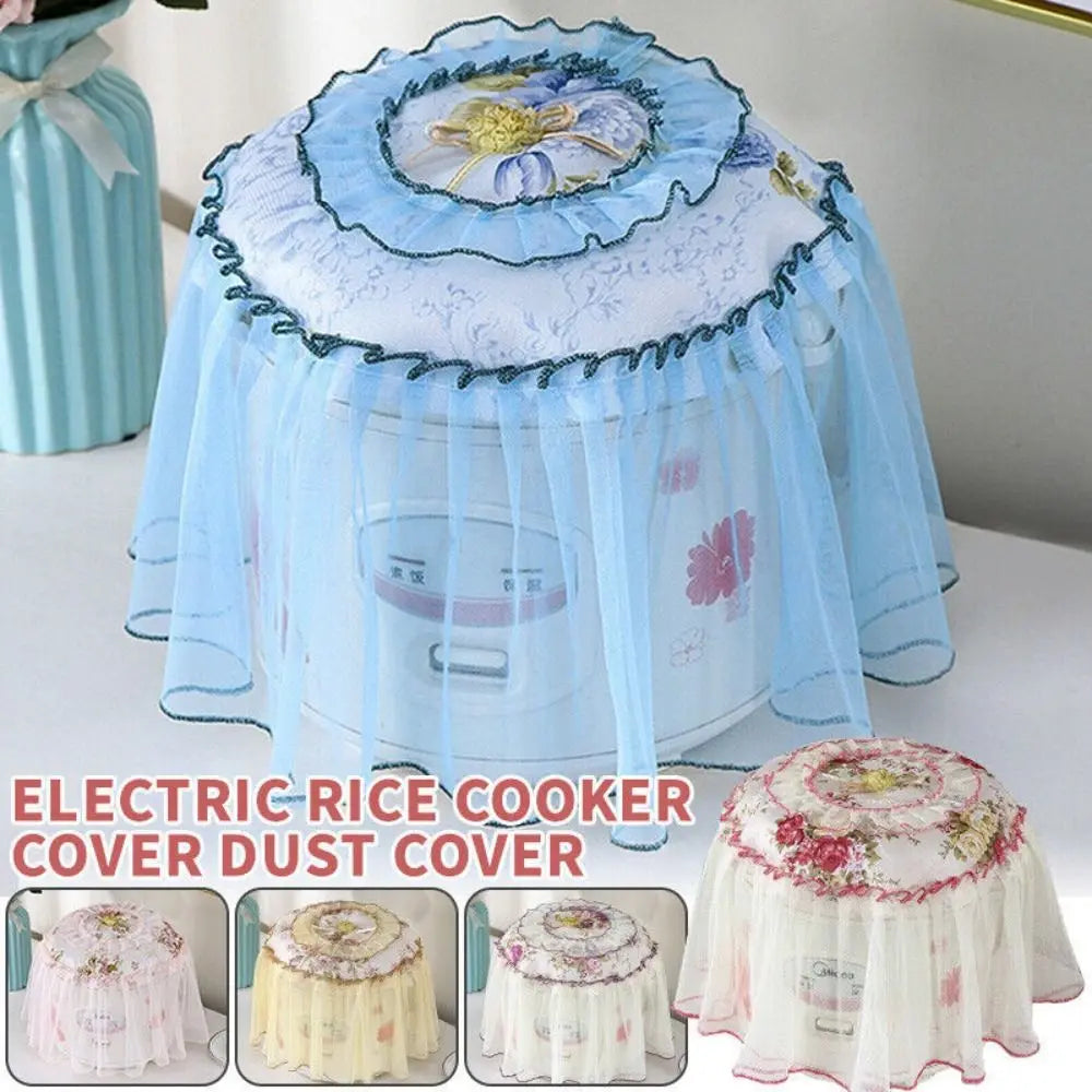 Lace Embroidery Kitchen Appliance Dust Cover – Floral Style