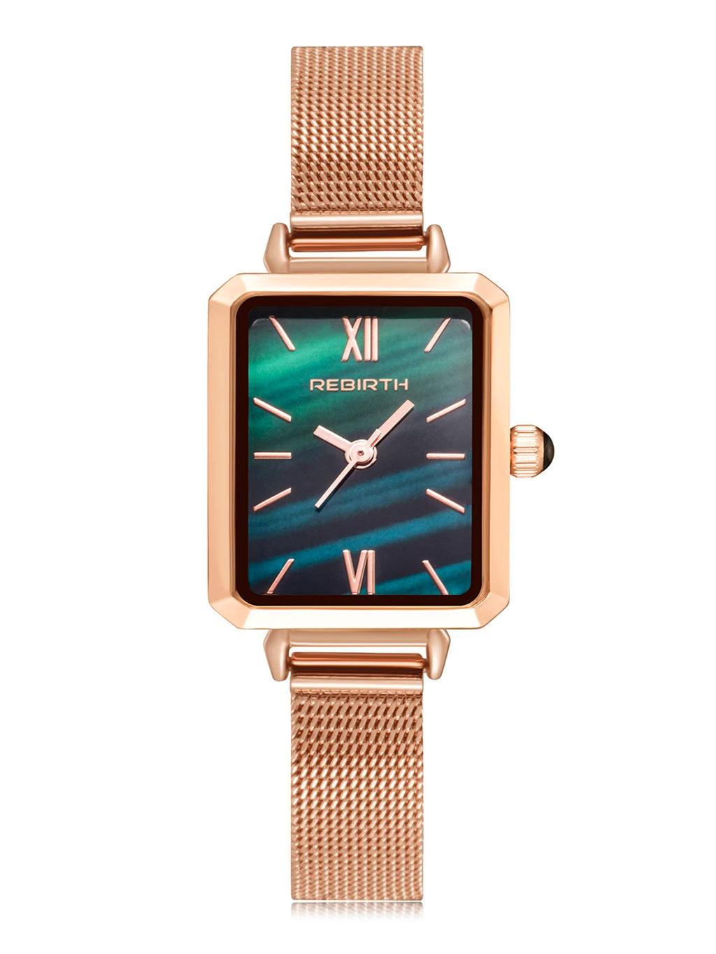 REBIRTH Retro Quartz Watch – Stainless Steel Numberless Dial Quartz Fashion Watch Nixie