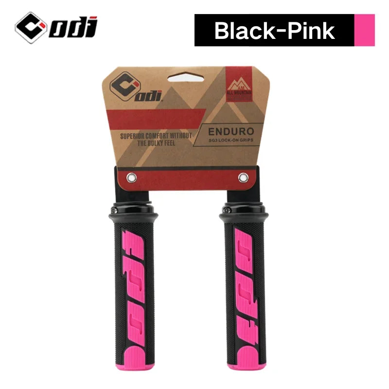 ODI Lock-On MTB Bike Grips – Non-Slip BMX Handlebar Grips Bicycle Handlebar Grips Nixie BLACK-PINK