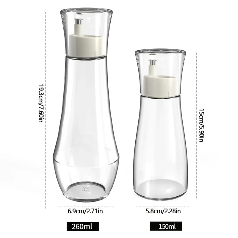 Refillable Glass Mouthwash Dispenser with Lid – 5 & 8.8 oz