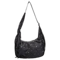 Pleated Tote Crossbody Bag – Women's Star Shoulder Handbag Crossbody Shoulder Bag Nixie BB-1327Black