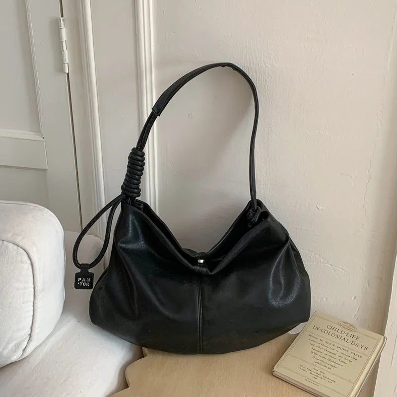 Large Capacity PU Leather Shoulder Crossbody Tote Bag – Nixie Shoulder Crossbody Tote Nixie Black