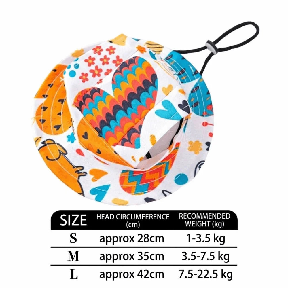 Breathable Pet Sun Hat UV Protection Bucket Hat for Dogs & Cats Pet Sun Hat Nixie