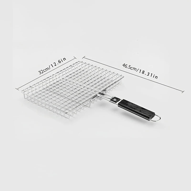 BBQ Grill Basket – Heavy Duty Stainless Steel Barbecue Turner