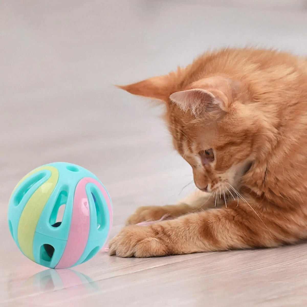 Jingle Bell Cat Toy – Colorful Hollow Ball 4.8CM | Cat Bell Ball Cat Bell Toy Nixie