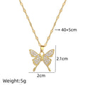 Butterfly Pendant Choker Necklace – Gold Stainless Steel Women Pendant Necklace Nixie XL2606-450