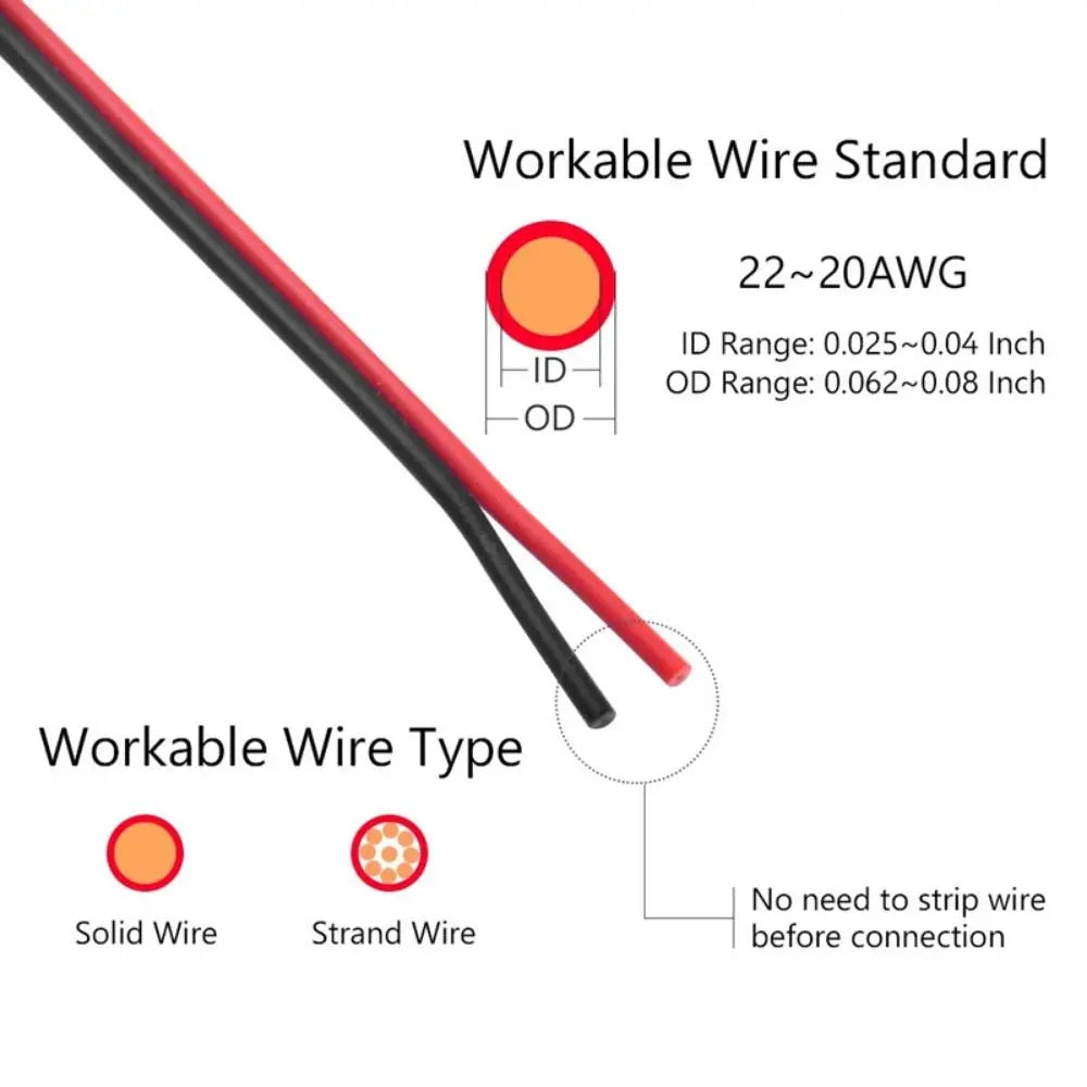 Quick Splice Wire Connector 8-22AWG Pluggable Crimp Terminal