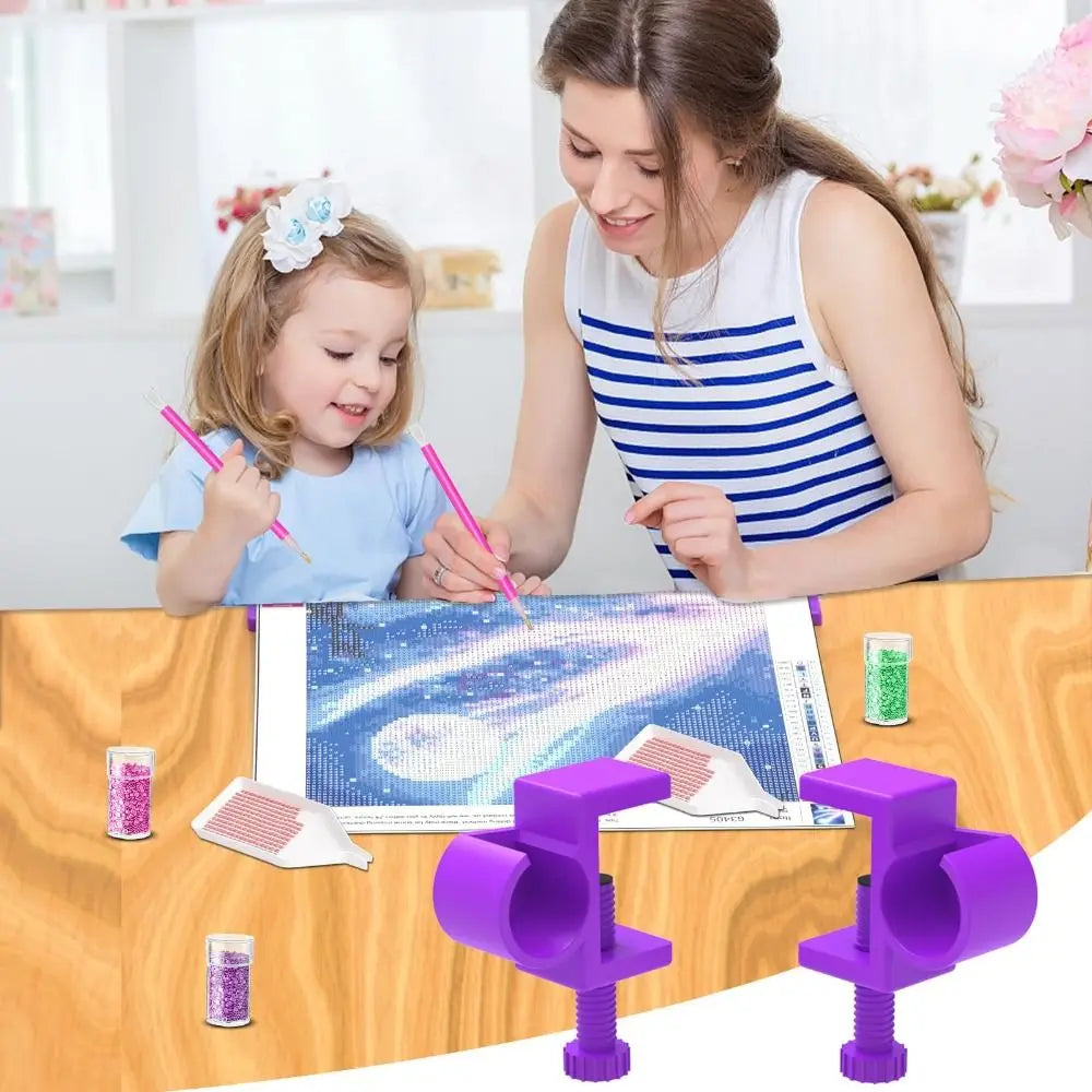 Diamond Painting Canvas Scroll Holder & Table Clamp L-Shape