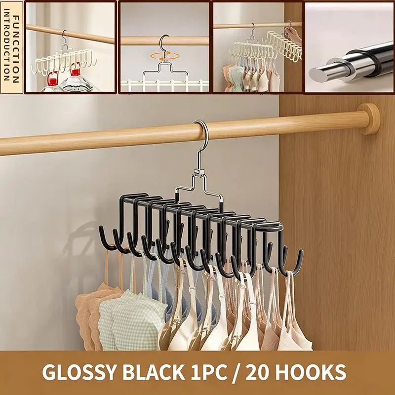 360° Rotating 20-Hook Clothes Hanger | Closet Organizer