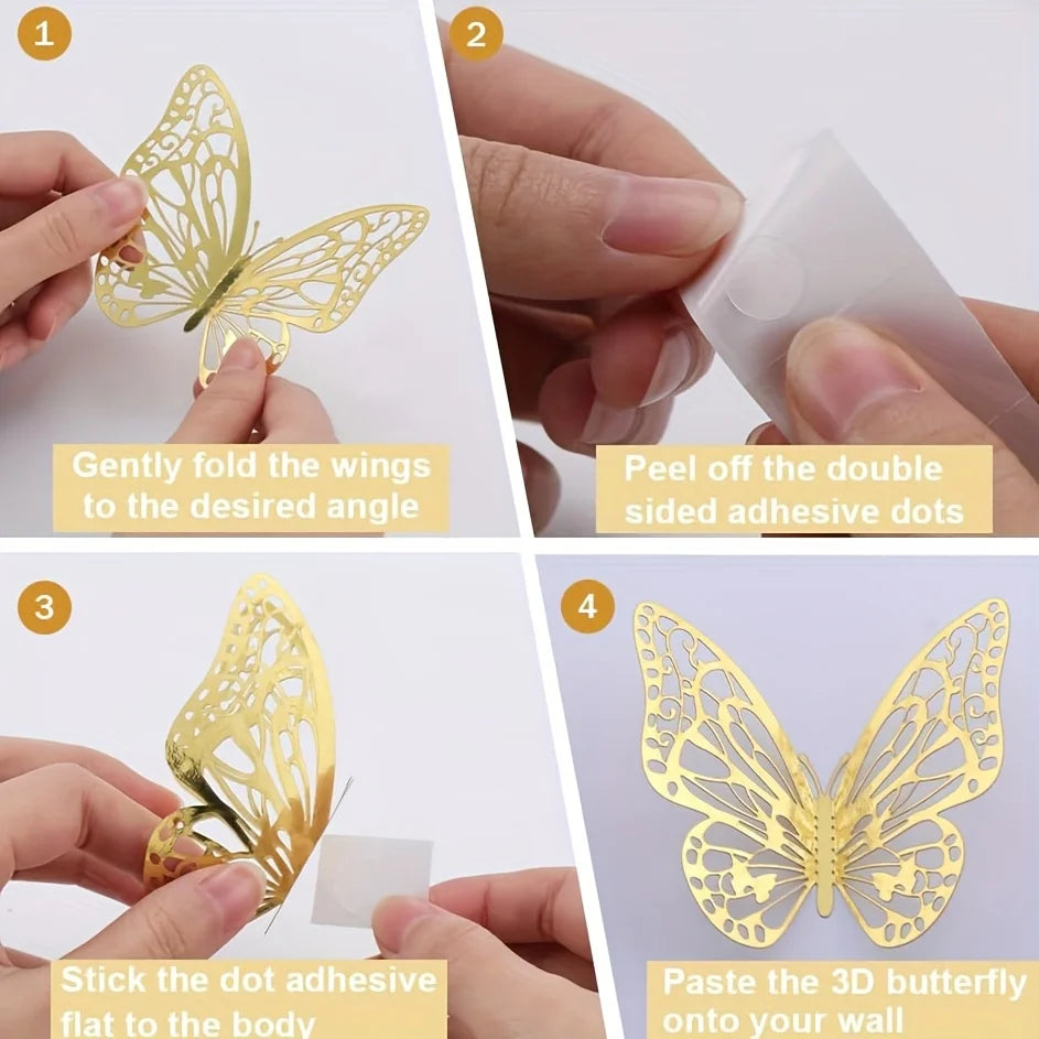 12pcs 3D Butterfly Wall Stickers – Home Décor Decorations Wall Stickers Nixie