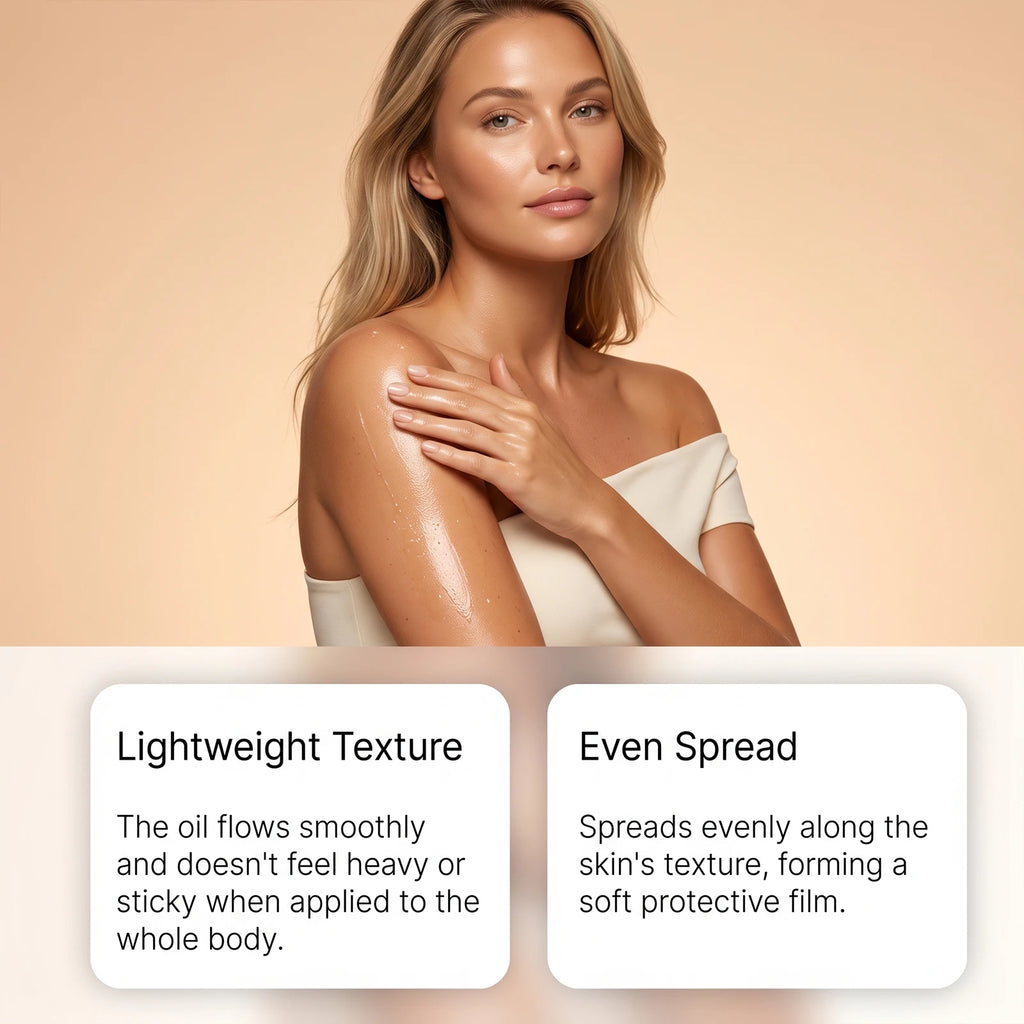 OceAura Golden Body Oil – Lightweight Hydrating Daily Glow Body Oil Nixie