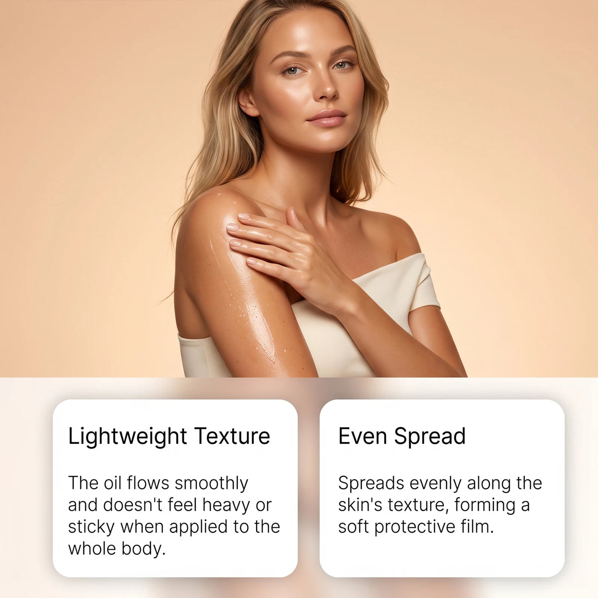 OceAura Golden Body Oil – Lightweight Hydrating Daily Glow Body Oil Nixie