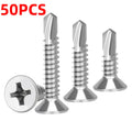 M4.2 Stainless Steel Self-Tapping Screws Flat Head 50/200PCS Self-Tapping Screws Nixie M4.2 50PCS M4.2x38mm