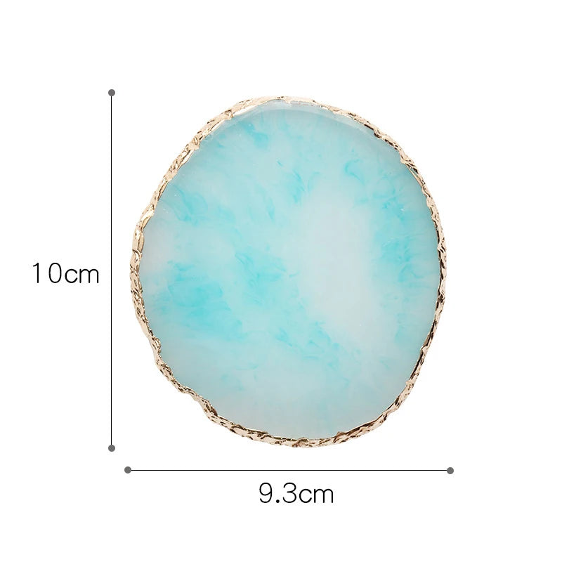 Round Resin Onyx Stone Nail Palette & Gel Polish Mixing Tray Nail Art Palette Nixie