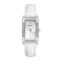 REBIRTH Retro Square Quartz Watch | Leather Band | Alloy Case Quartz Wristwatch Nixie WHITE