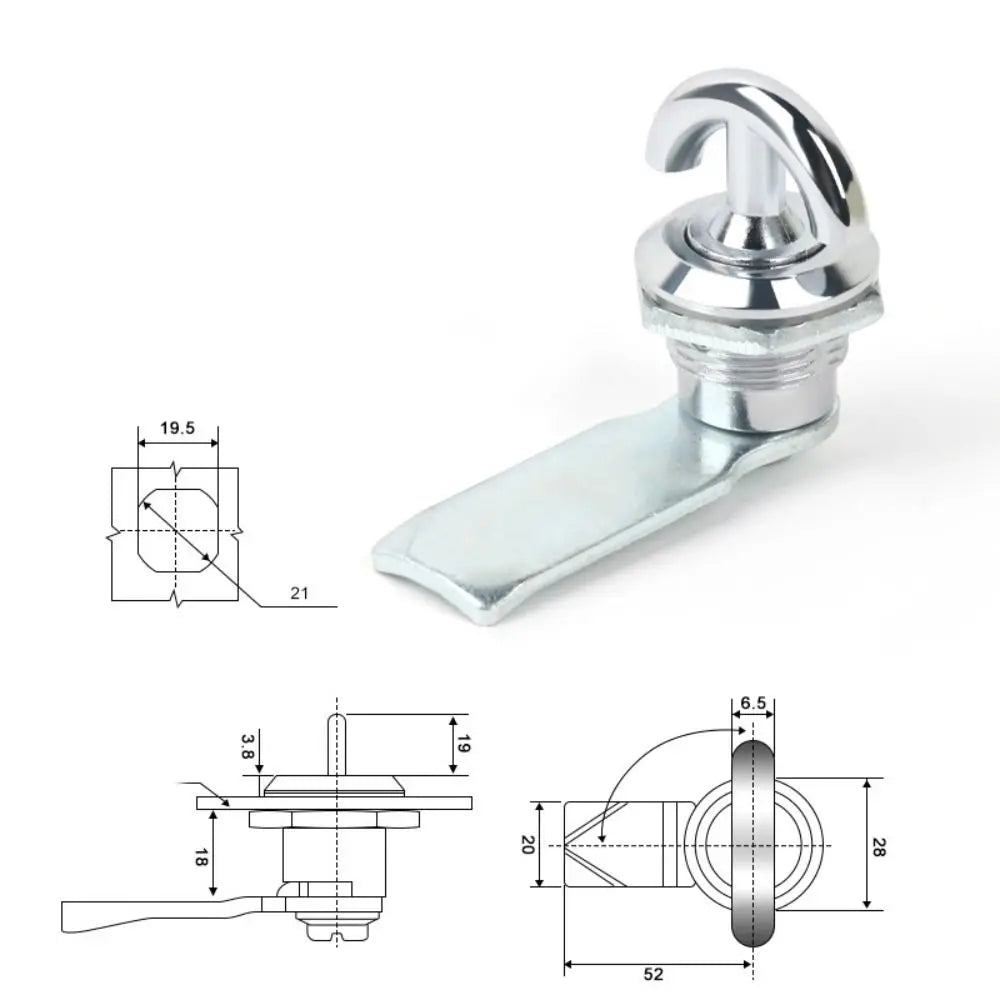 Stainless Steel Keyless Cam Lock for Cabinets & Distribution Boxes Cabinet Cam Lock Nixie