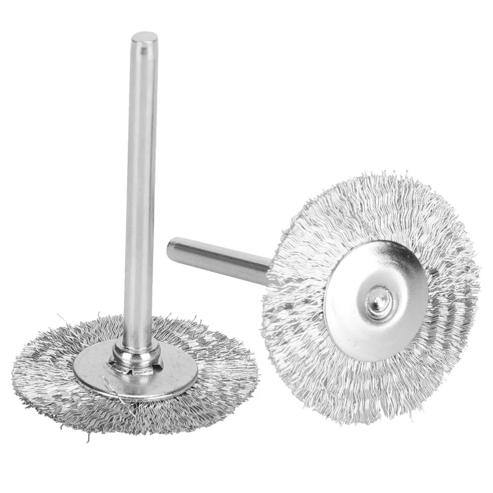 30pcs T-Shape Wire Brush Wheel Set – 3mm Shank Rotary Tool Rotary Tool Brush Nixie