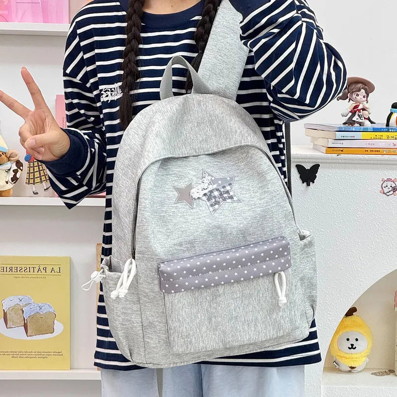 Korean Minimalist Large Backpack for Teen Girls | School Bag Teen Girls Backpack Nixie