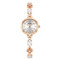 Timetti Rose Gold Women's Quartz Bracelet Watch | Crystal Dial Women's Bracelet Watch Nixie Rose