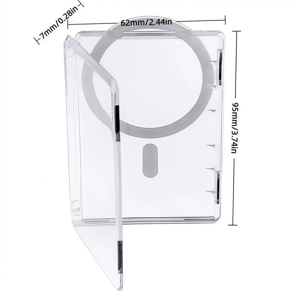 MagSafe Card Sleeve – Transparent 2-Slot Magnetic Wallet Stand Magnetic Card Wallet Nixie