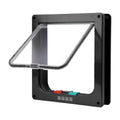 Cat Flap Door 4-Way Lock – Transparent Pet Door for Cats & Dogs Pet Flap Door Nixie Black M