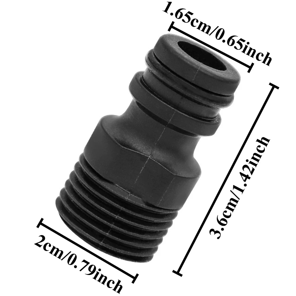 2PCS Threaded Faucet Adapter – Garden Irrigation Pipe Connector