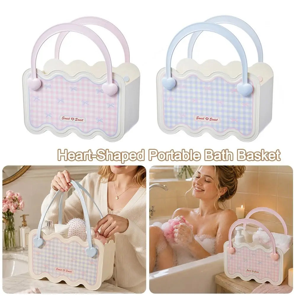 Heart Shaped Stackable Shower Basket Bathroom Organizer Shower Storage Basket Nixie