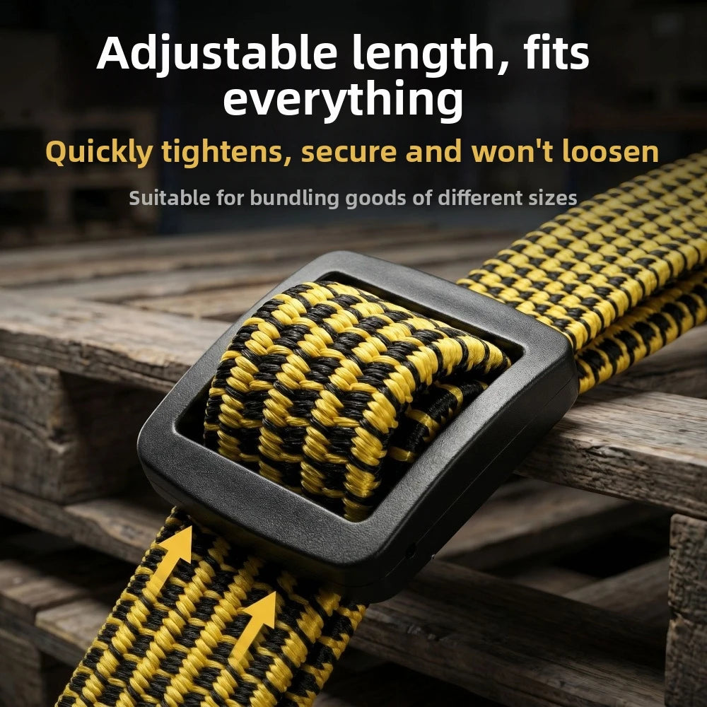 Elastic Cargo Tie Down Straps with Rubber Hooks | Adjustable Cargo Tie Down Straps Nixie