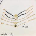 Hollow Heart Moon Triangle Cuff Bracelet Set for Women Cuff Bracelet Set Nixie XL0501