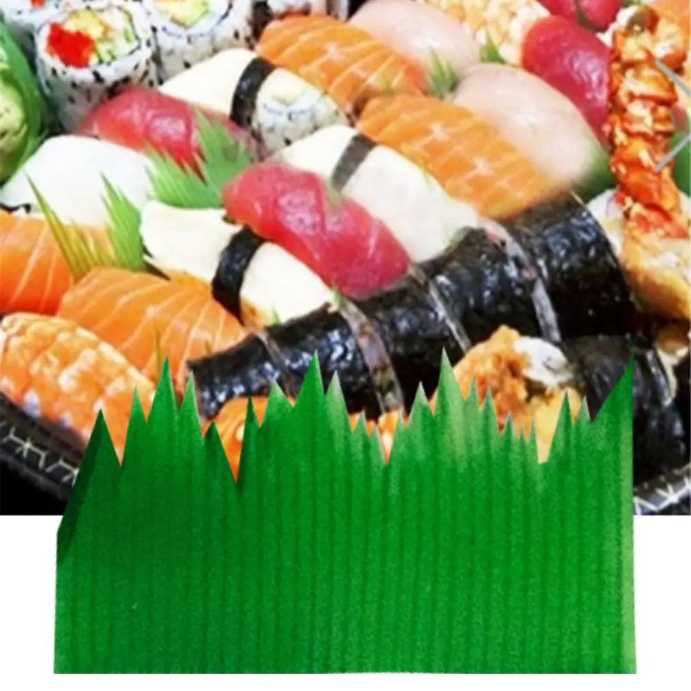 Plastic Sushi Grass Faux Leaf Dividers – 1000 Pcs Bulk Pack Sushi Grass Dividers Nixie