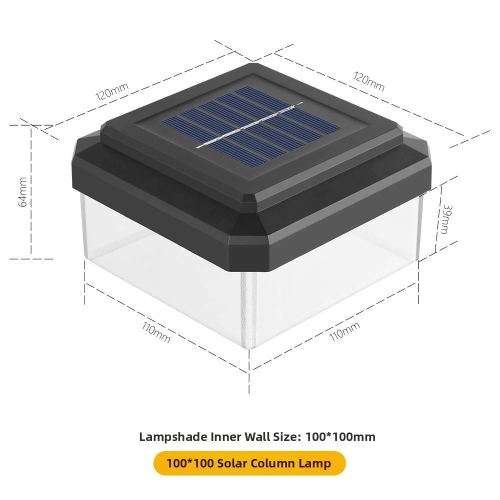 IP65 Solar LED Post Cap Light – Waterproof Outdoor Fence Lamp Solar Fence Light Nixie