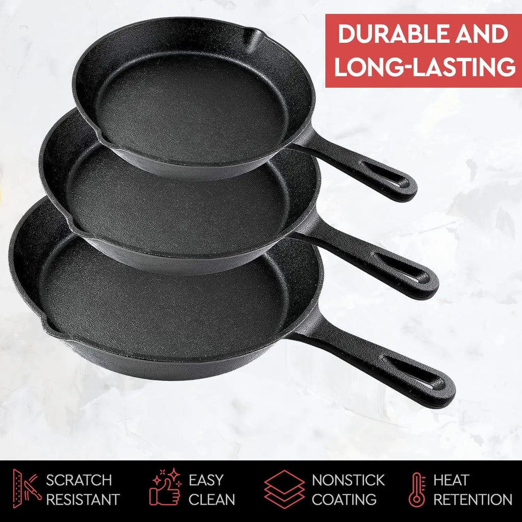 Cast Iron Non-Stick Skillet 14/16/20cm – Induction Frying Pan Cast Iron Skillet Nixie