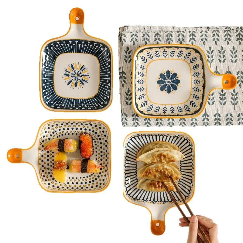 Nordic Ceramic Bowl & Dish Set – Baking Tray & Dumpling Plate