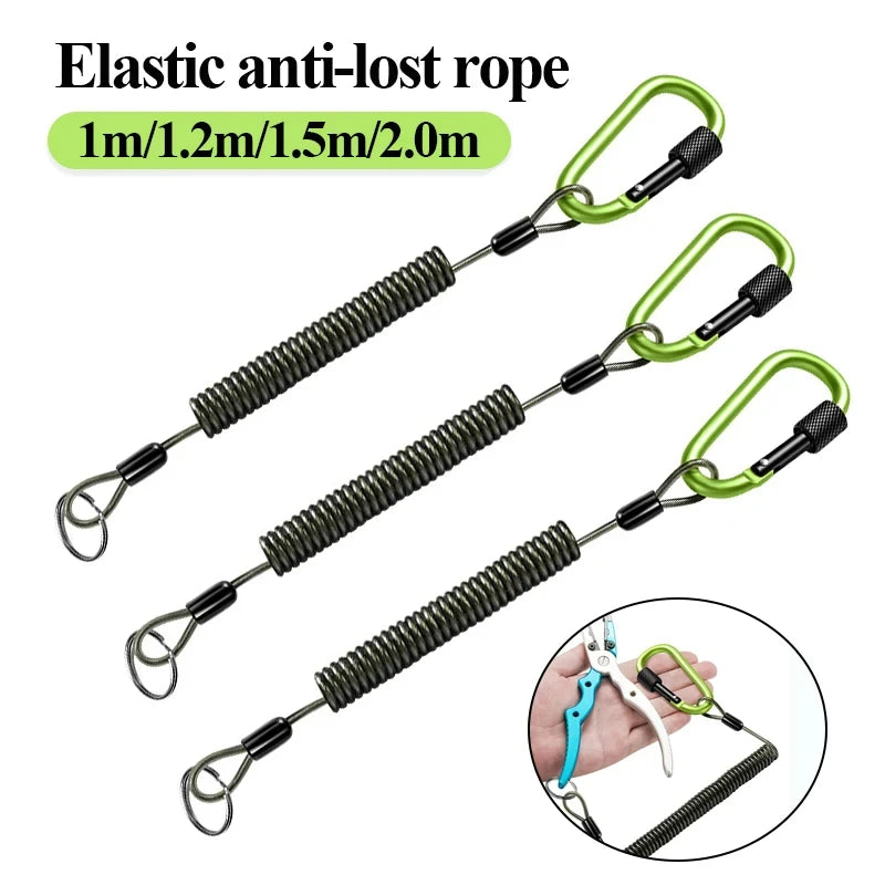Telescopic Elastic Safety Lanyard – Anti-Lost Spring Key Ring Rope Safety Lanyard Nixie Default Title