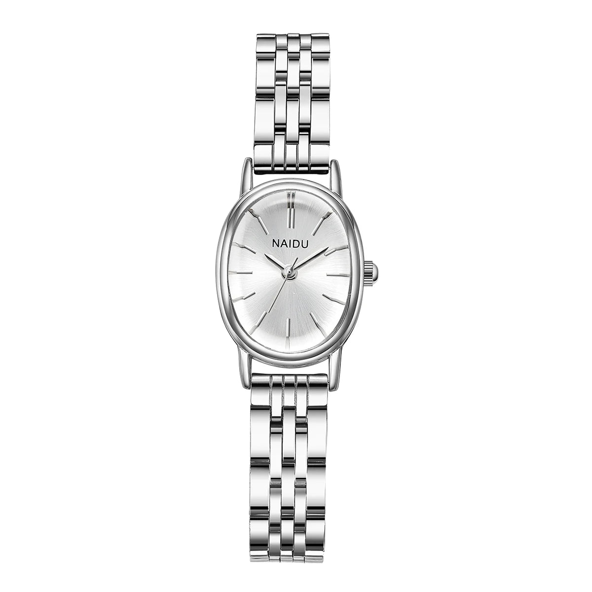 Naidu Artistic Quartz Fashion Watch – Numberless Dial Fashion Quartz Watch Nixie Silver